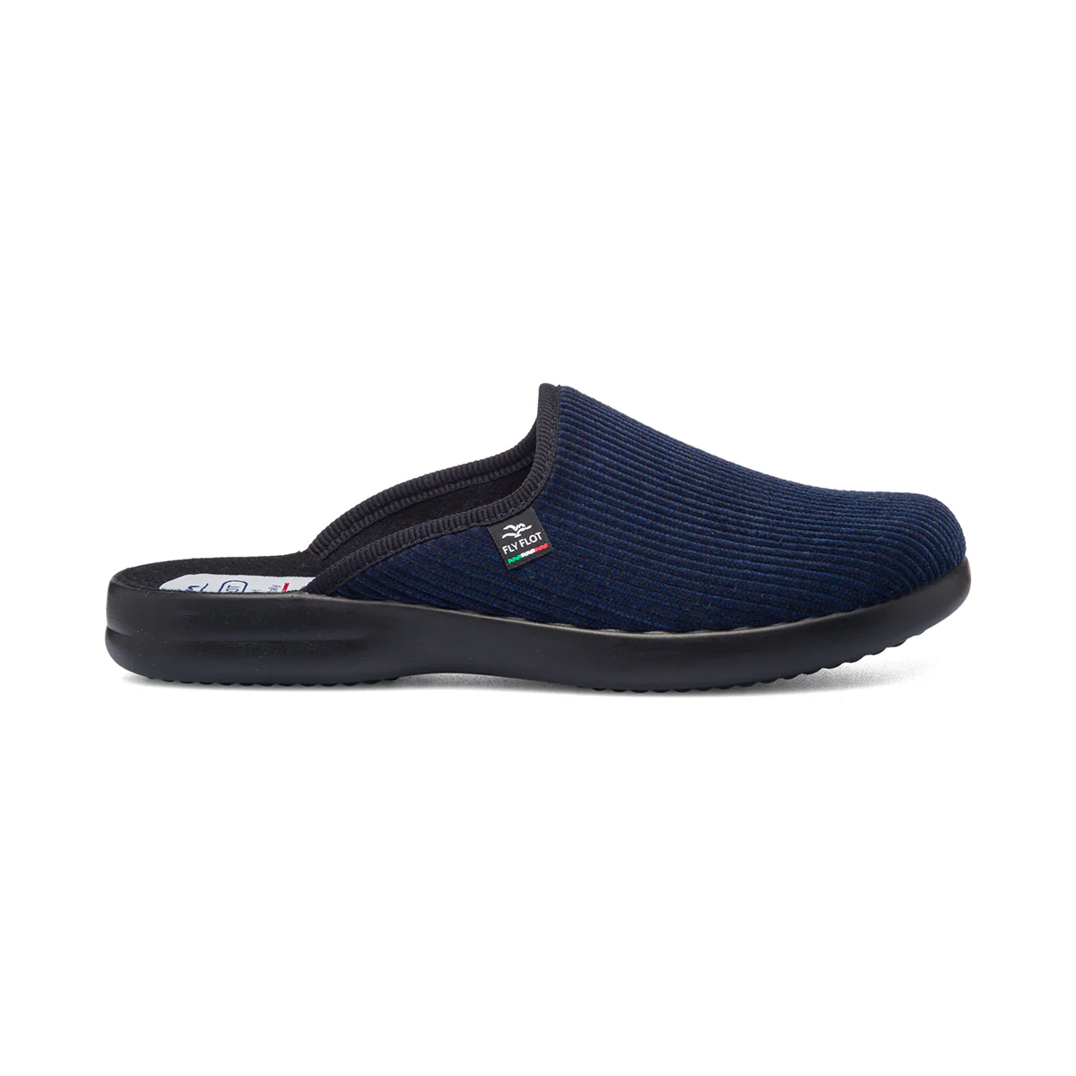 Pantofole da uomo blu in tessuto Fly Flot