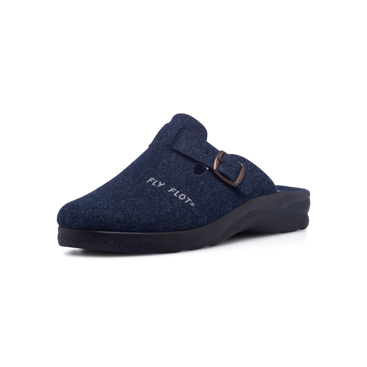 Pantofole da uomo blu in tessuto Fly Flot - Image 2
