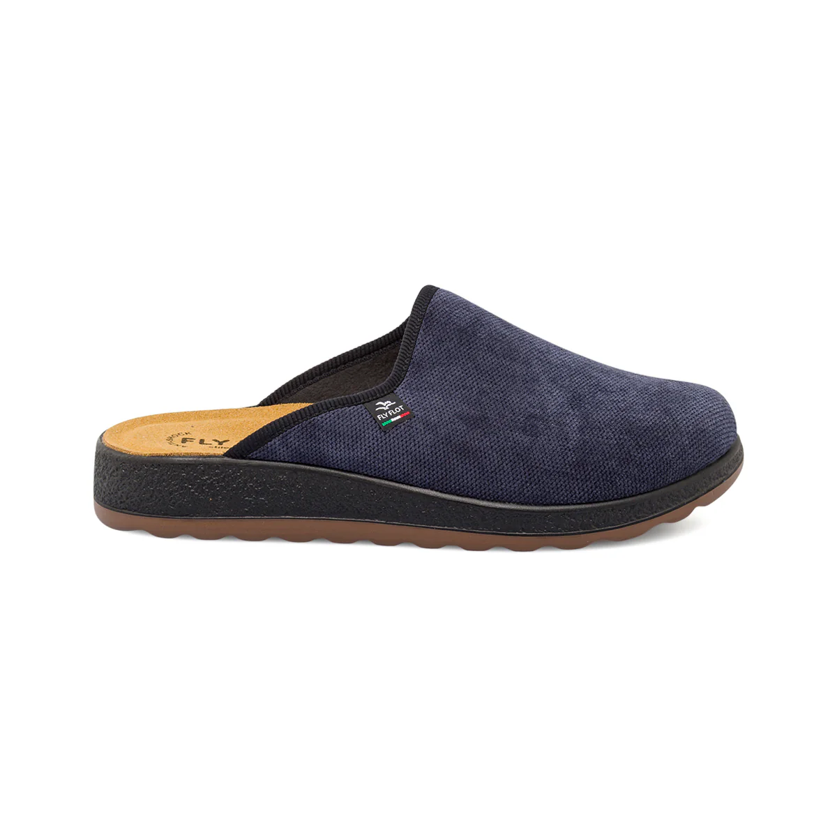 Pantofole da uomo Fly Flot blu con soletta anatomica anti-shock