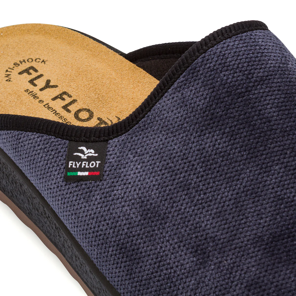 Pantofole da uomo Fly Flot blu con soletta anatomica anti-shock - Image 5