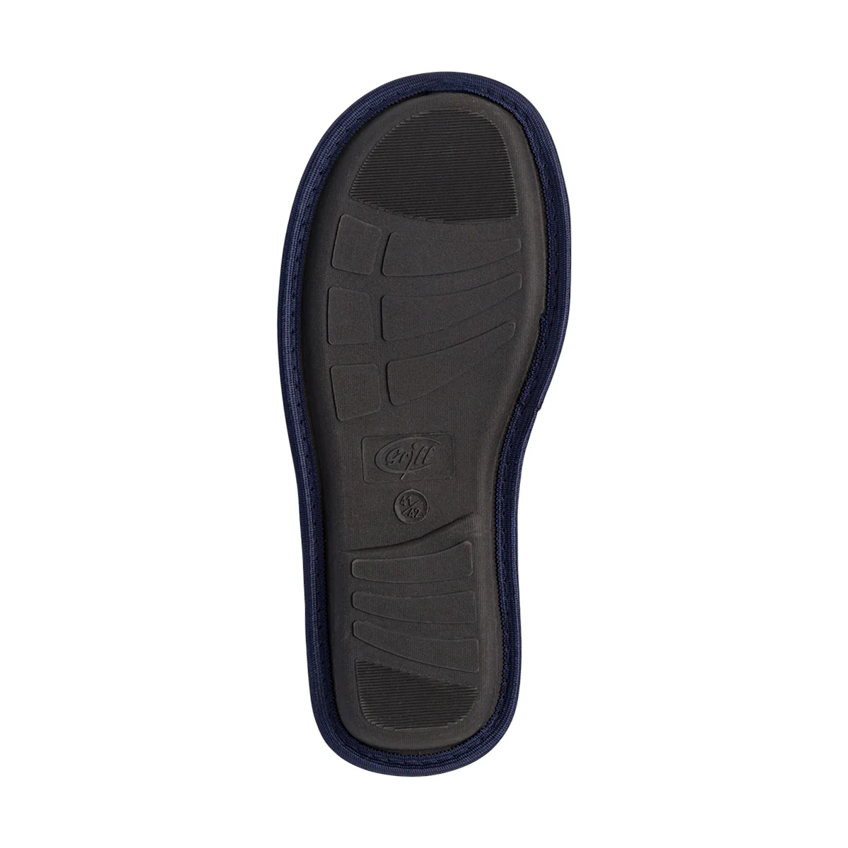 Pantofole da uomo Griff blu e grigio in tessuto con fantasia tartan - Image 4