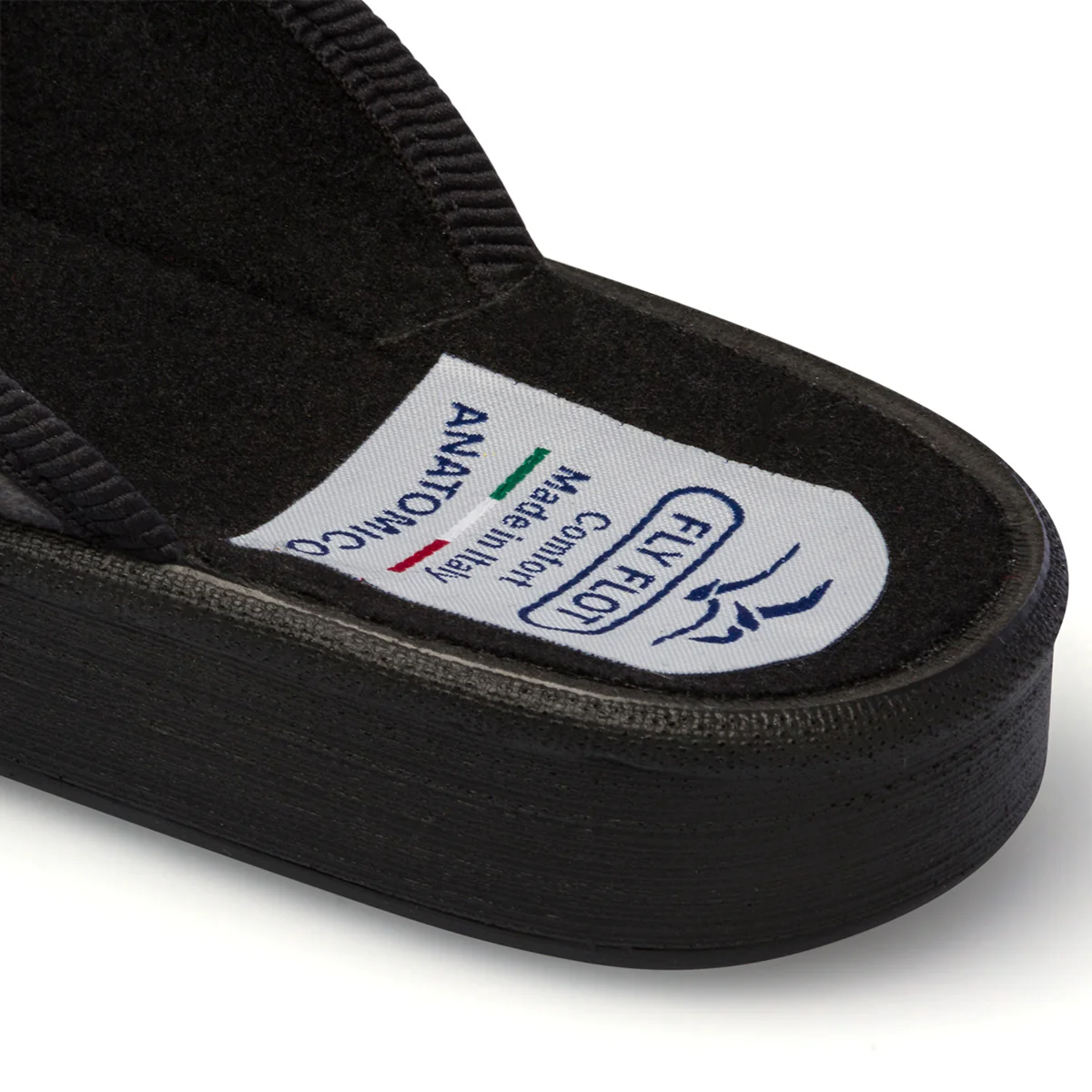 Pantofole da uomo grigie con sottopiede anatomico e stampa Fly Flot - Image 7