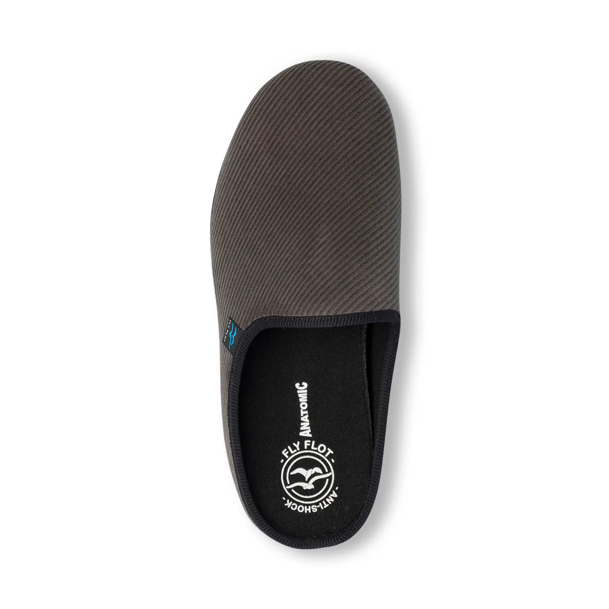 Pantofole da uomo grigie con sottopiede anatomico Fly Flot - Image 7