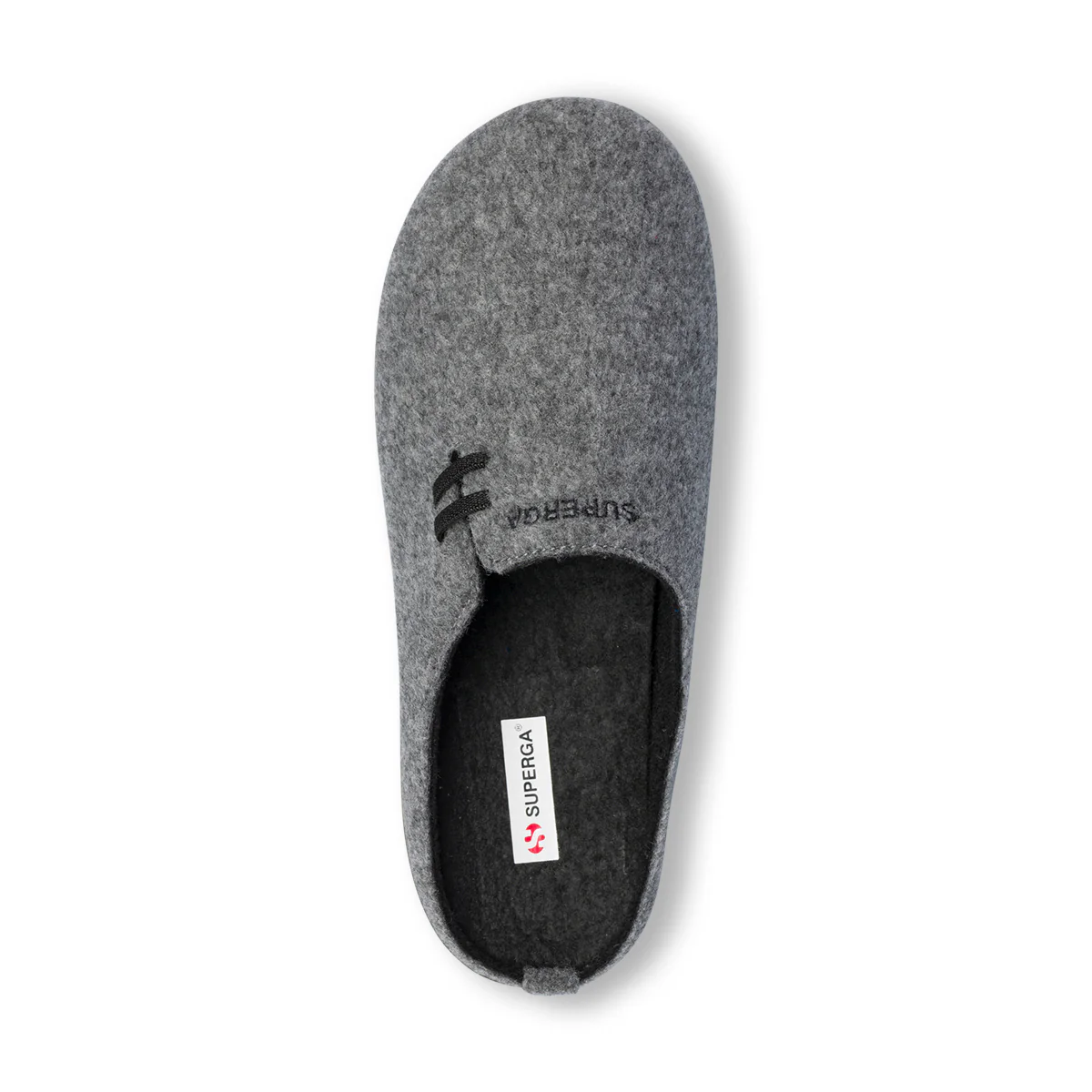 Pantofole da uomo grigie in tessuto con logo Superga - Image 8