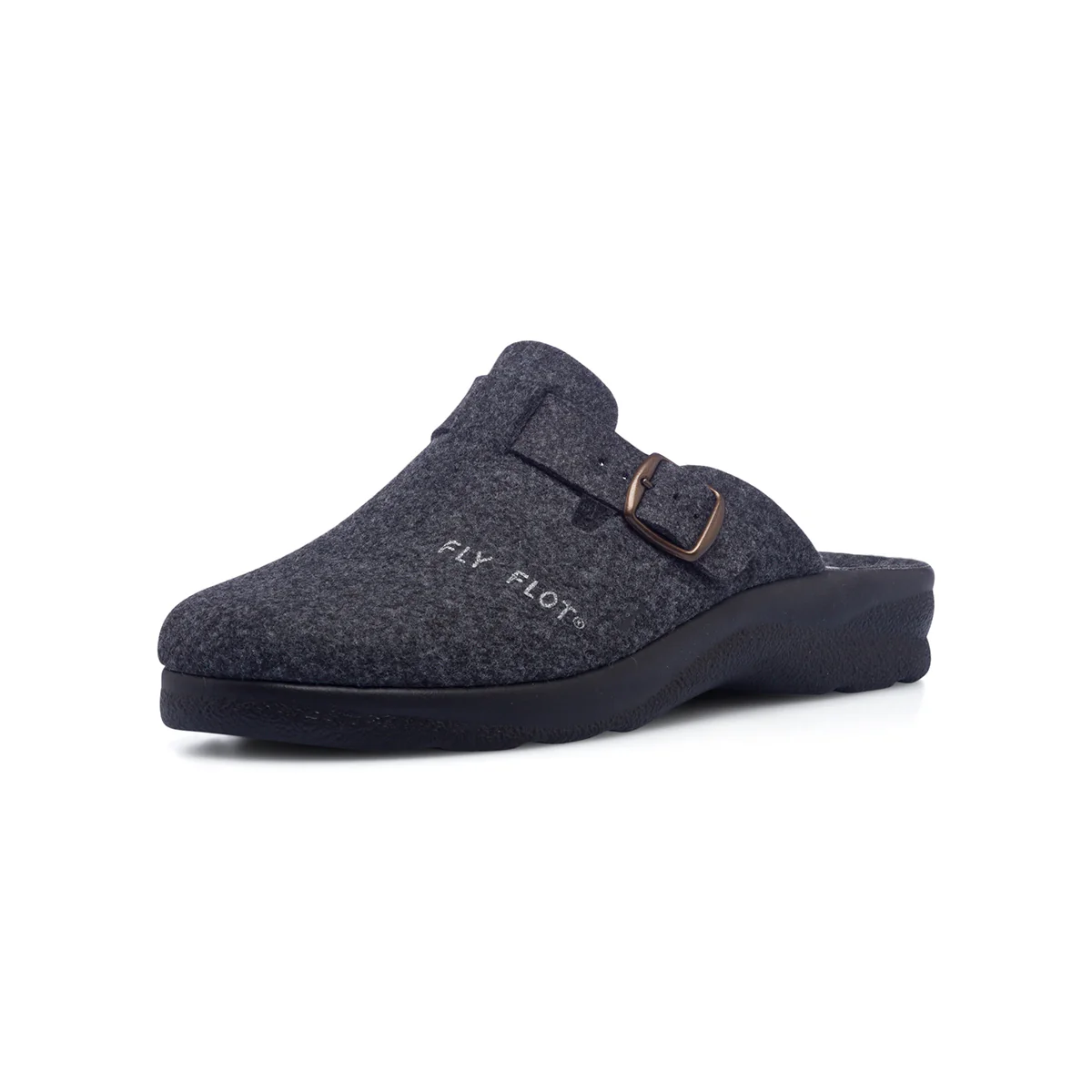 Pantofole da uomo grigie in tessuto Fly Flot - Image 2
