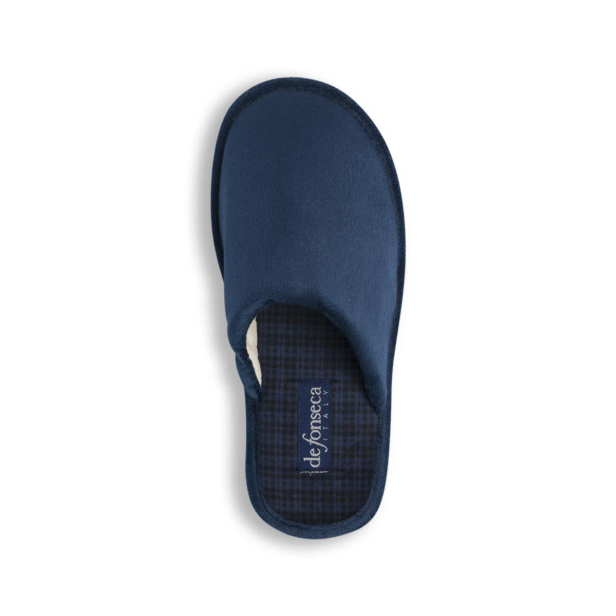Pantofole da Uomo in Tessuto Blu con suola flessibile De Fonseca - Image 5