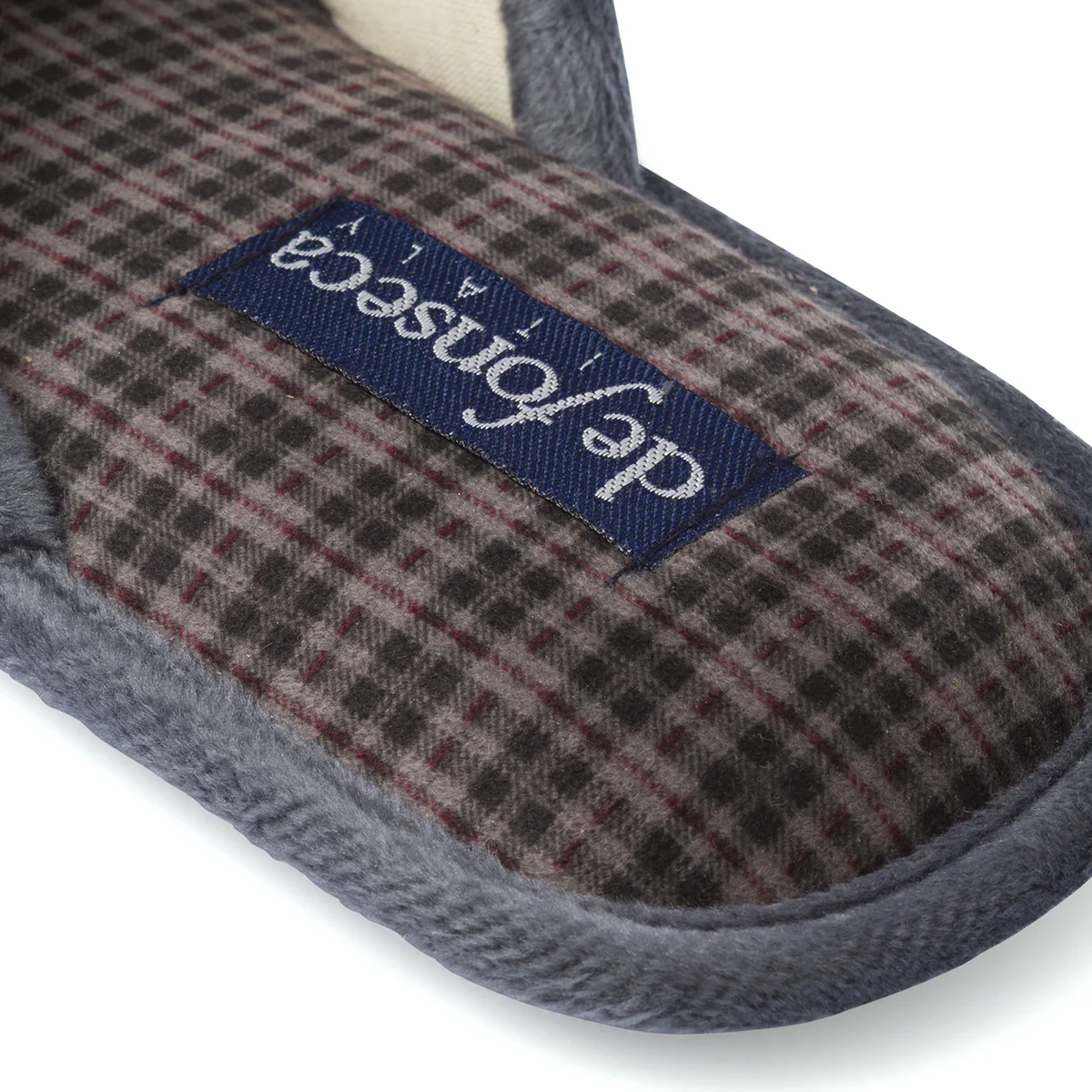 Pantofole da Uomo in Tessuto Grigio Leggere e Comode De Fonseca - Image 4