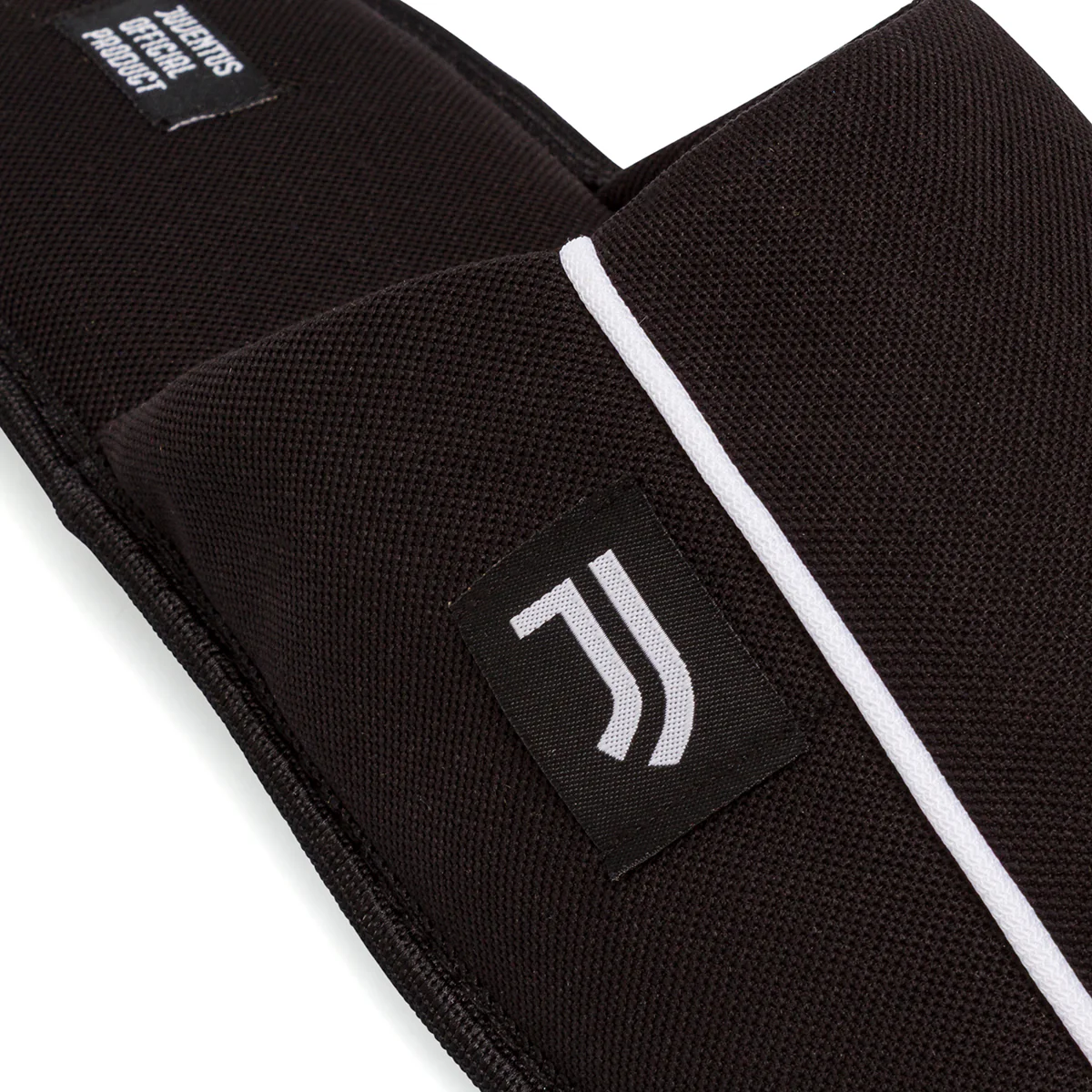 Pantofole da uomo Juventus nere in tessuto con logo J bianco - Image 5