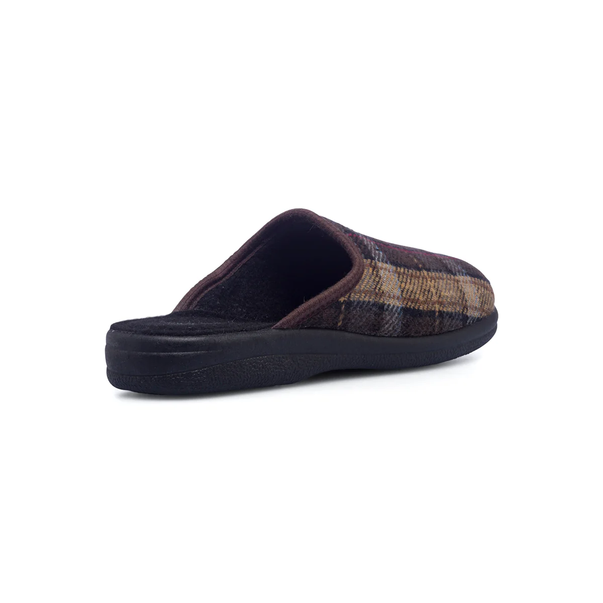 Pantofole da uomo marroni con fantasia scozzese Italia Trend - Image 3