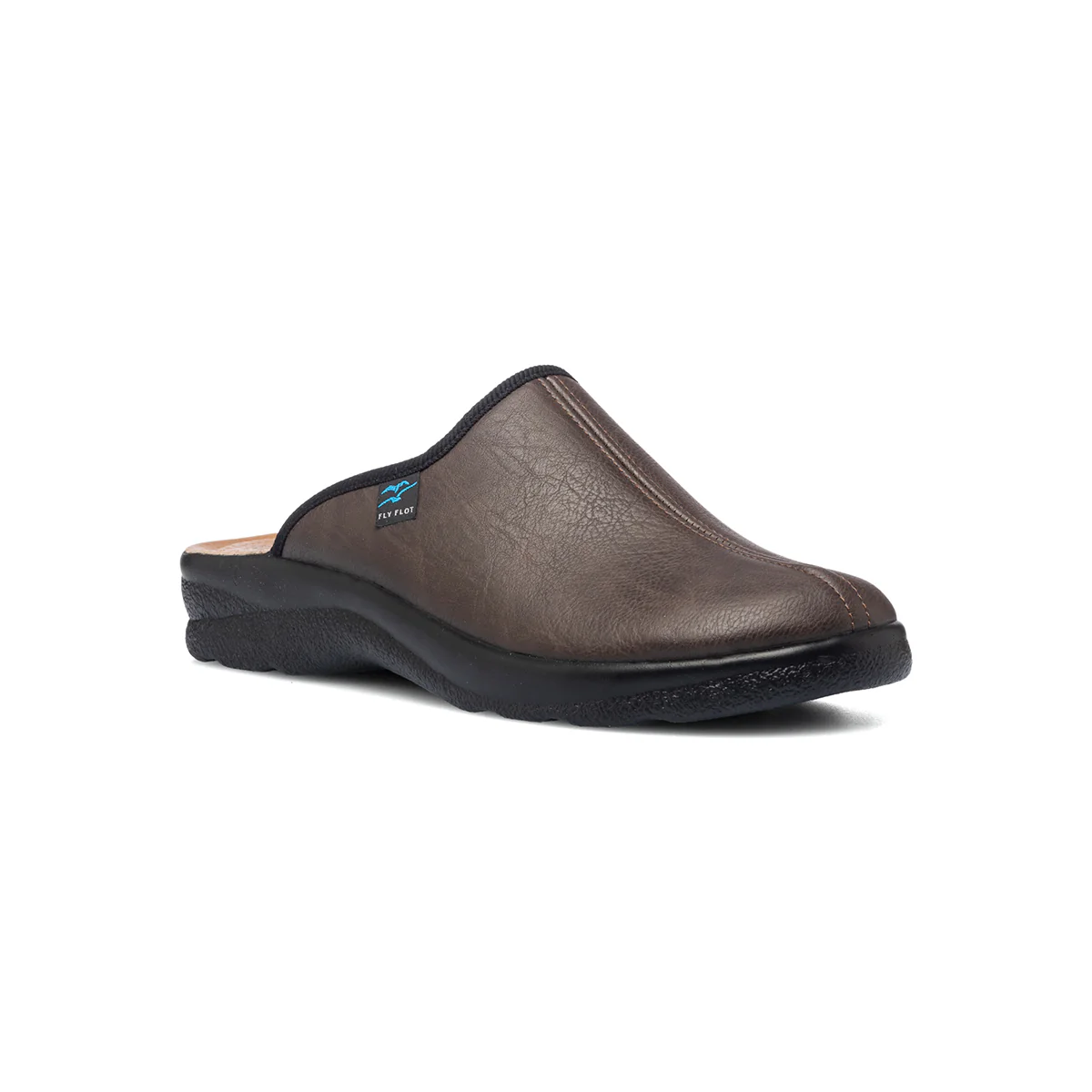 Pantofole da uomo marroni con sottopiede anatomico Fly Flot - Image 2