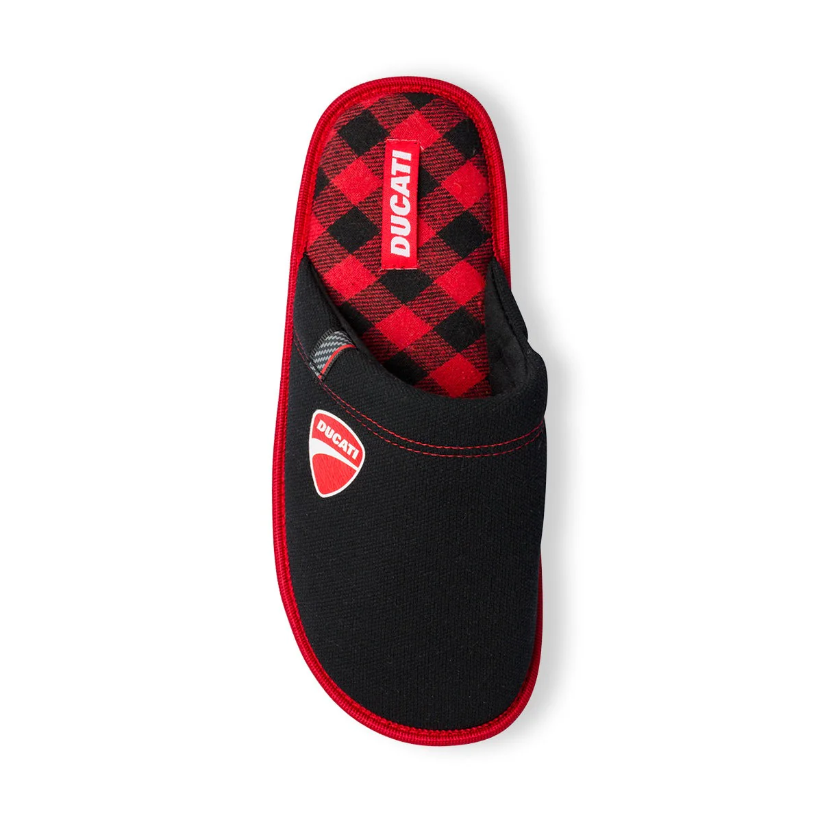 Pantofole da uomo nere con logo a contrasto Ducati - Image 2