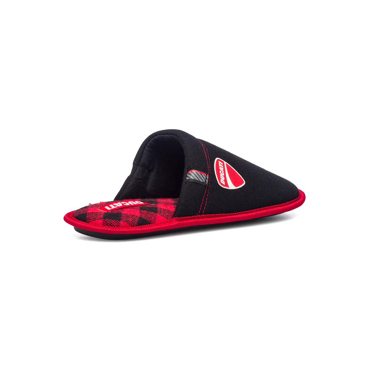 Pantofole da uomo nere con logo a contrasto Ducati - Image 5