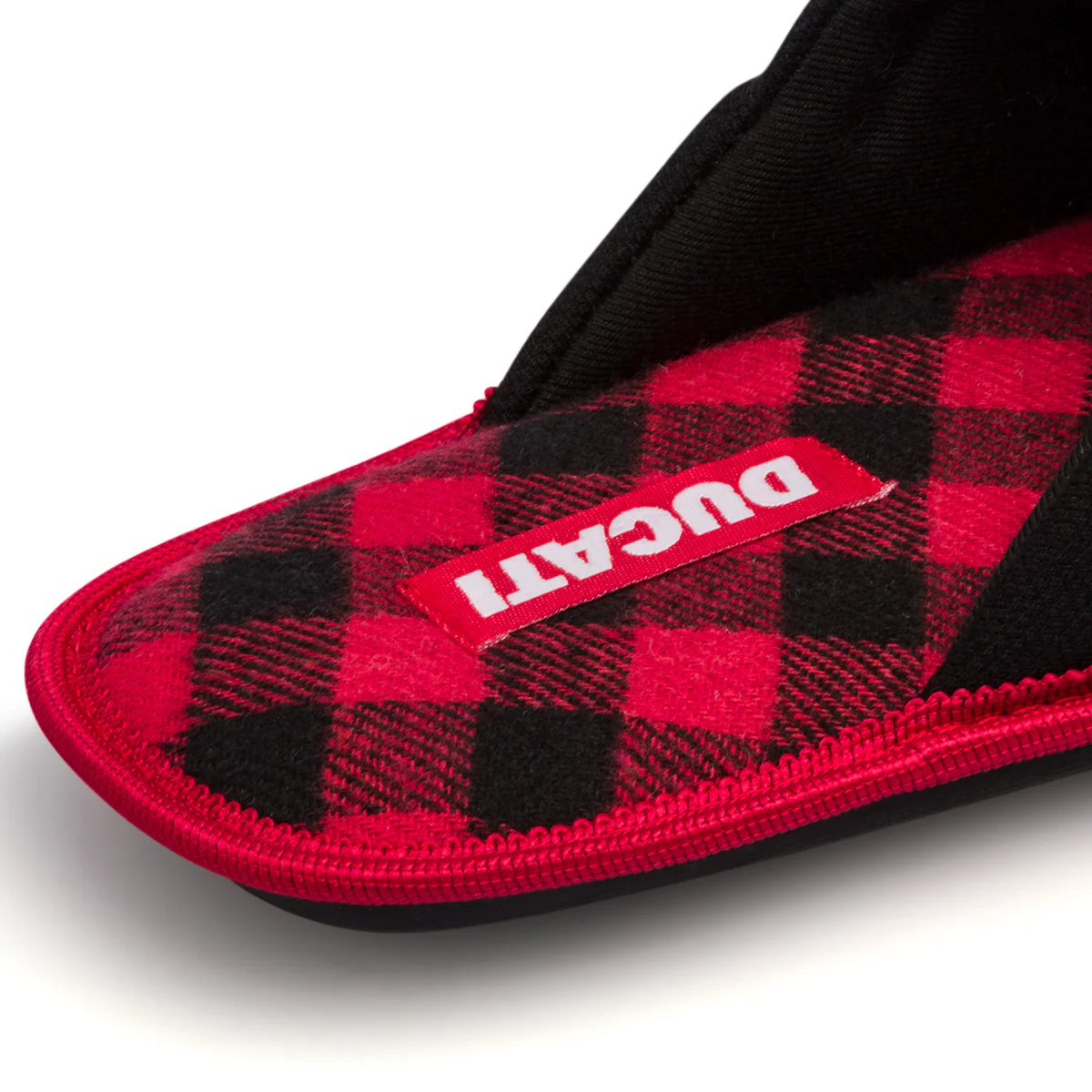 Pantofole da uomo nere con logo a contrasto Ducati - Image 7