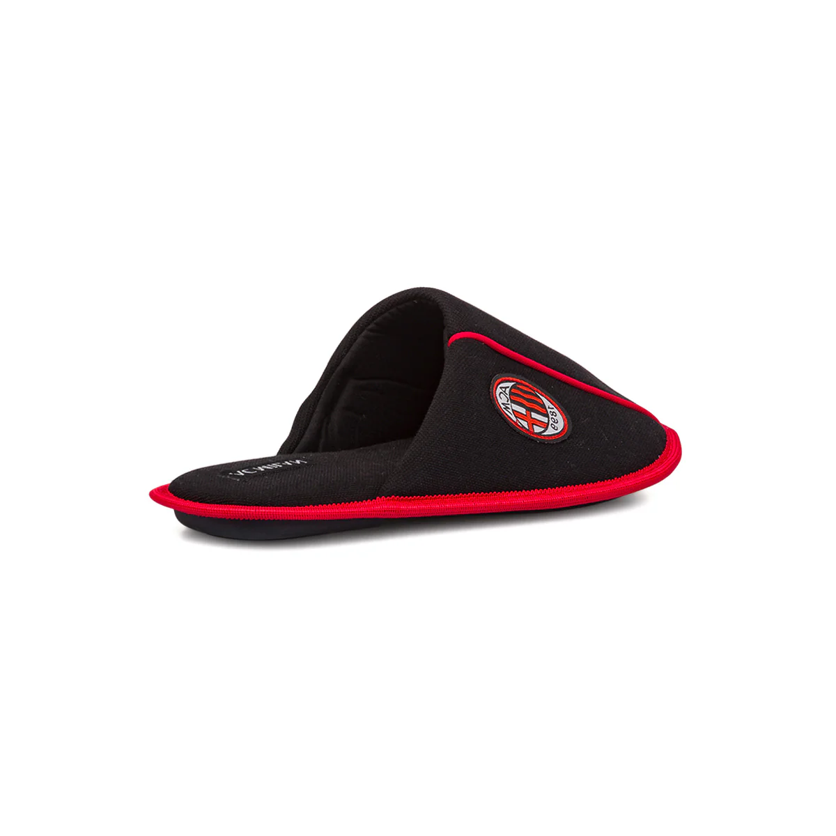 Pantofole da uomo nere con logo Milan - Image 3