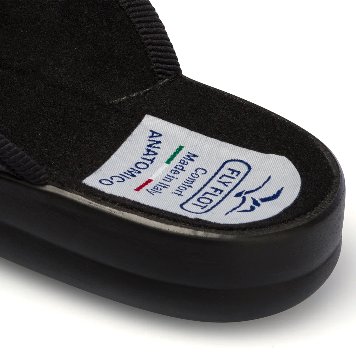 Pantofole da uomo nere con sottopiede anatomico Fly Flot - Image 6