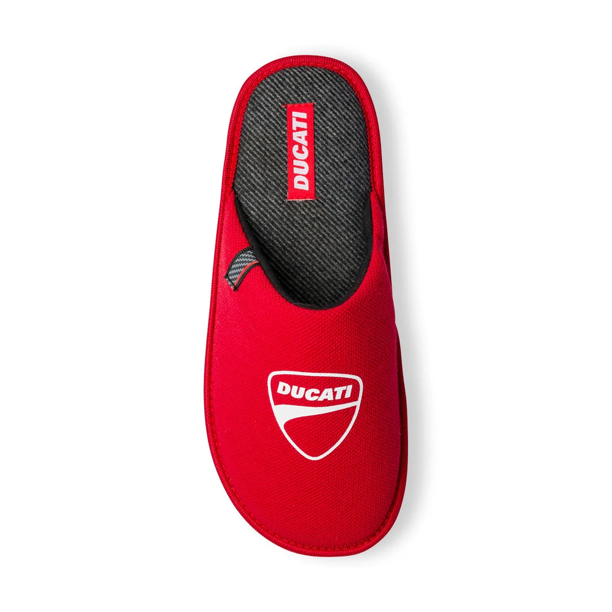 Pantofole da uomo rosse con logo a contrasto Ducati - Image 2