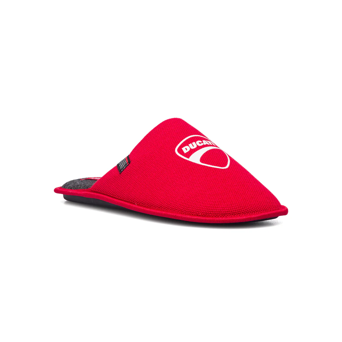 Pantofole da uomo rosse con logo a contrasto Ducati - Image 3