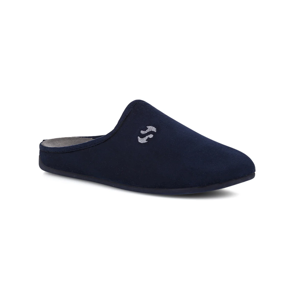 Pantofole da uomo Superga blu in tessuto morbido effetto peluche - Image 3