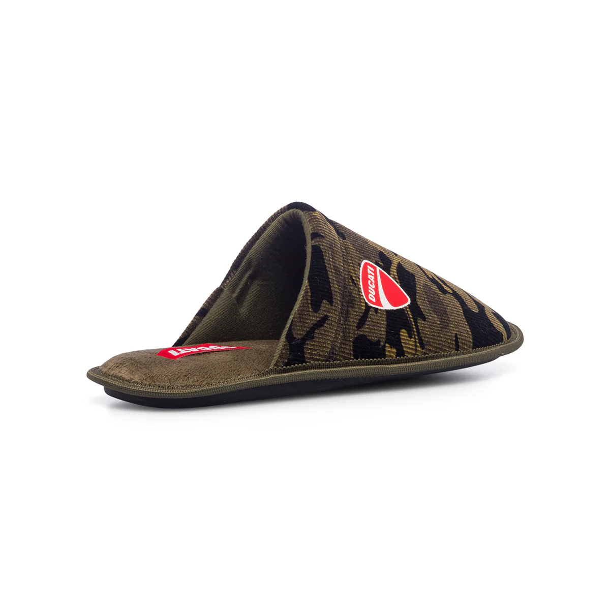 Pantofole da uomo verde militare con logo Ducati - Image 3