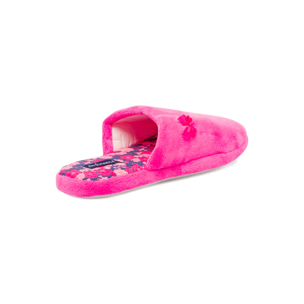 Pantofole donna De Fonseca fucsia effetto peluche e fantasia floreale - Image 4
