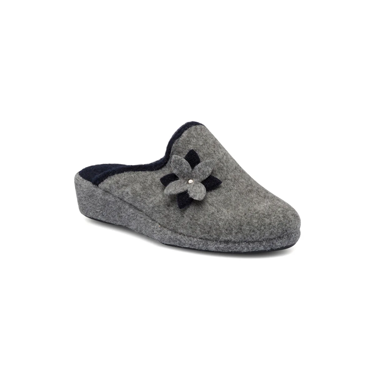 Pantofole grigie da donna con fiore StilRosa - Image 2