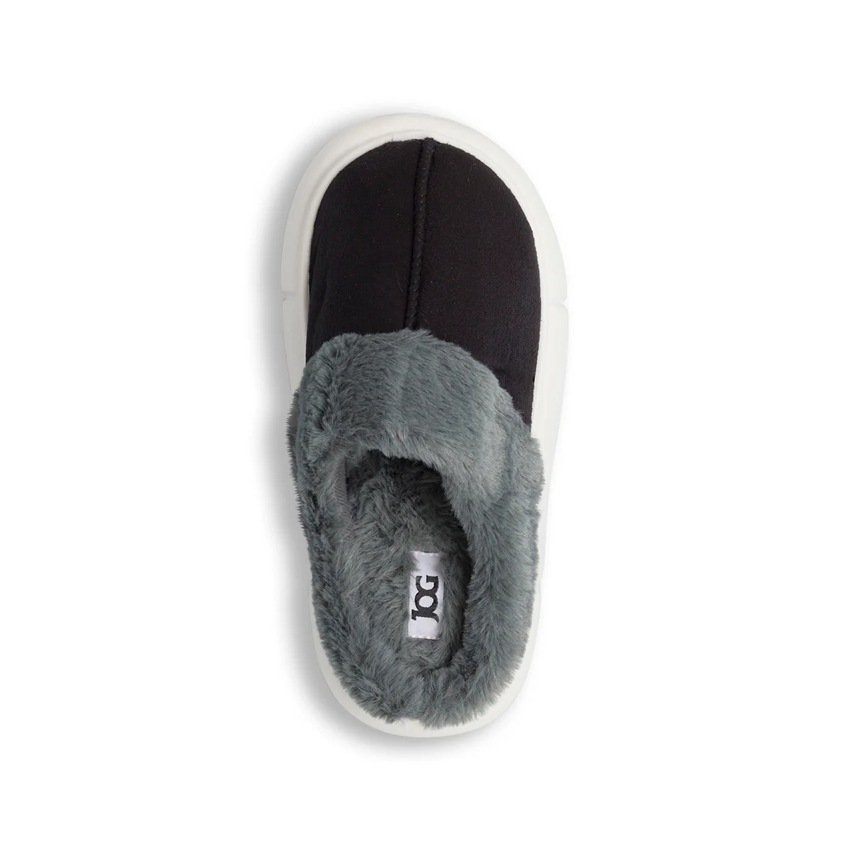 Pantofole grigie da donna con imbottitura e maxi-suola Jog - Image 7