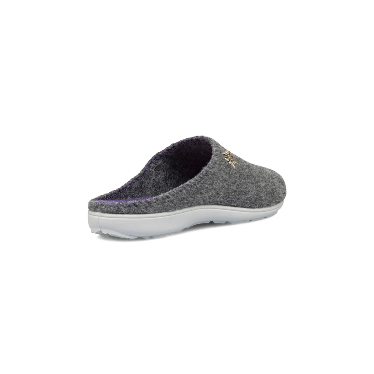 Pantofole grigie da donna con spilletta Italia Trend - Image 3