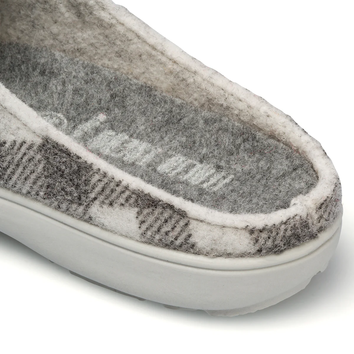 Pantofole grigie da donna in tessuto con fantasia scozzese Italia Trend - Image 6
