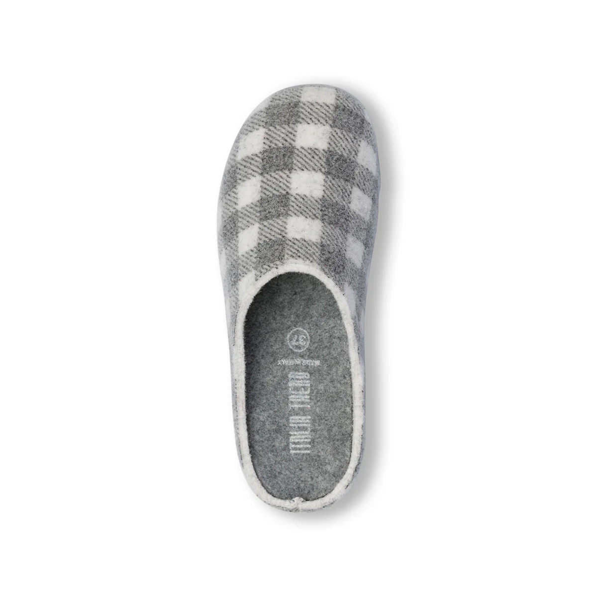 Pantofole grigie da donna in tessuto con fantasia scozzese Italia Trend - Image 7