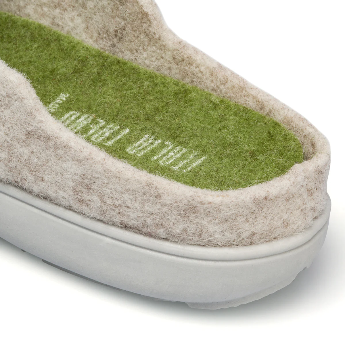 Pantofole grigie da donna in tessuto con maxi-catena Italia Trend - Image 7