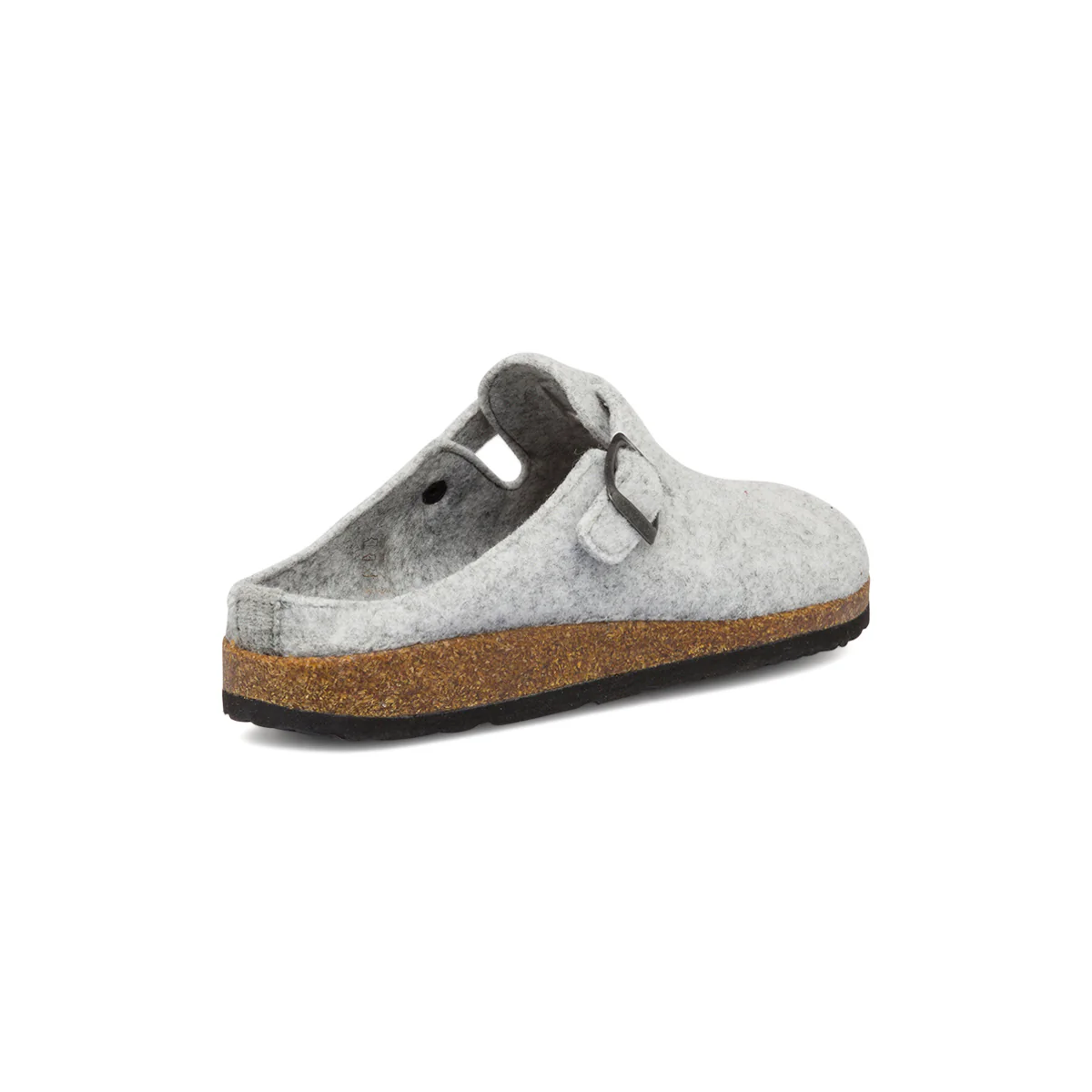Pantofole grigie in tessuto da donna con cinturino e fibbia Tè Verde - Image 3