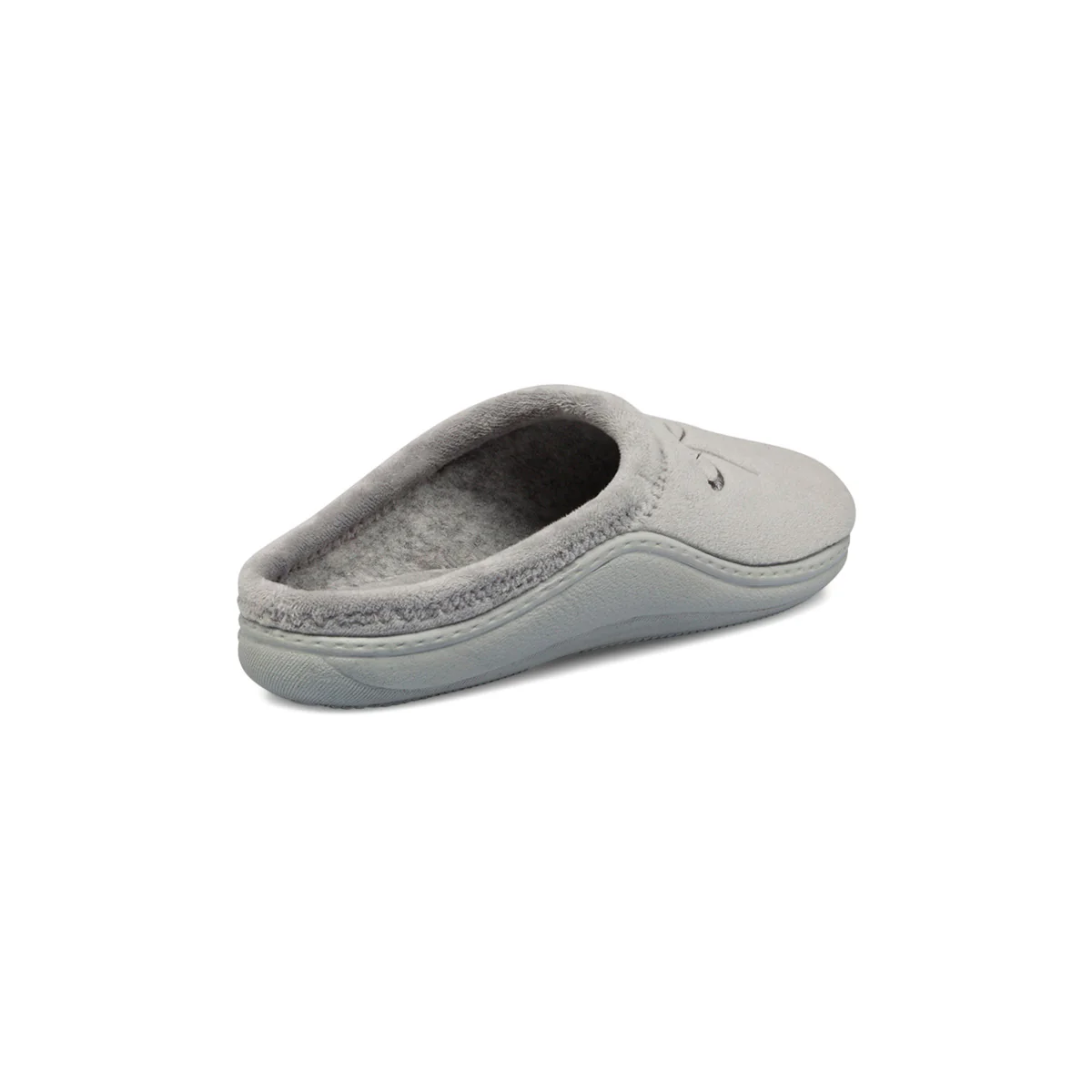 Pantofole grigie in tessuto da donna con decorazione StilRosa - Image 3