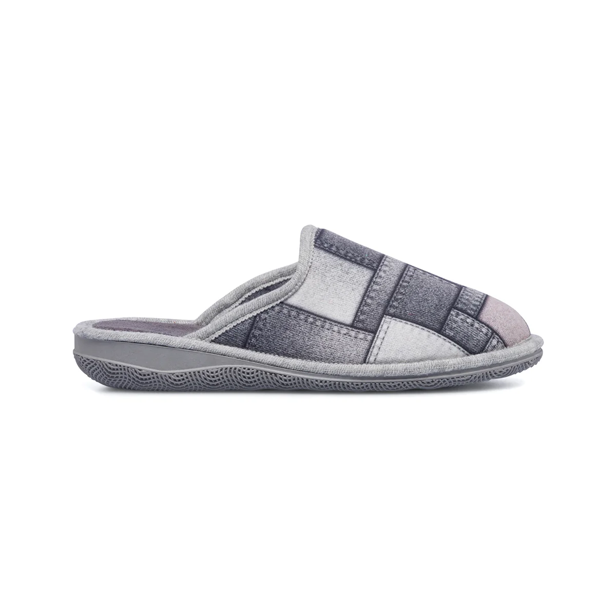 Pantofole grigie in tessuto da donna Italia Trend