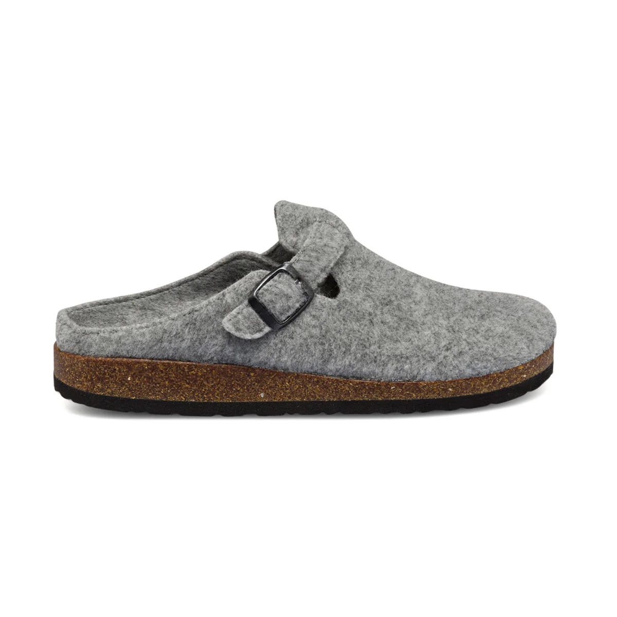 Pantofole grigio chiaro in tessuto da uomo con cinturino Tè Verde