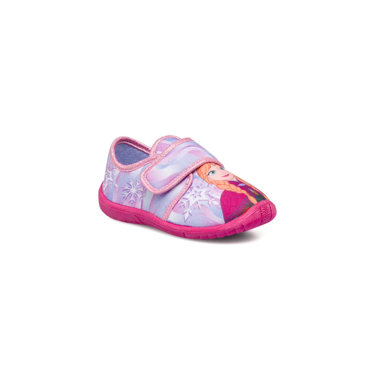 Pantofole lilla da bambina con dettagli glitterati e stampa Frozen - Image 2