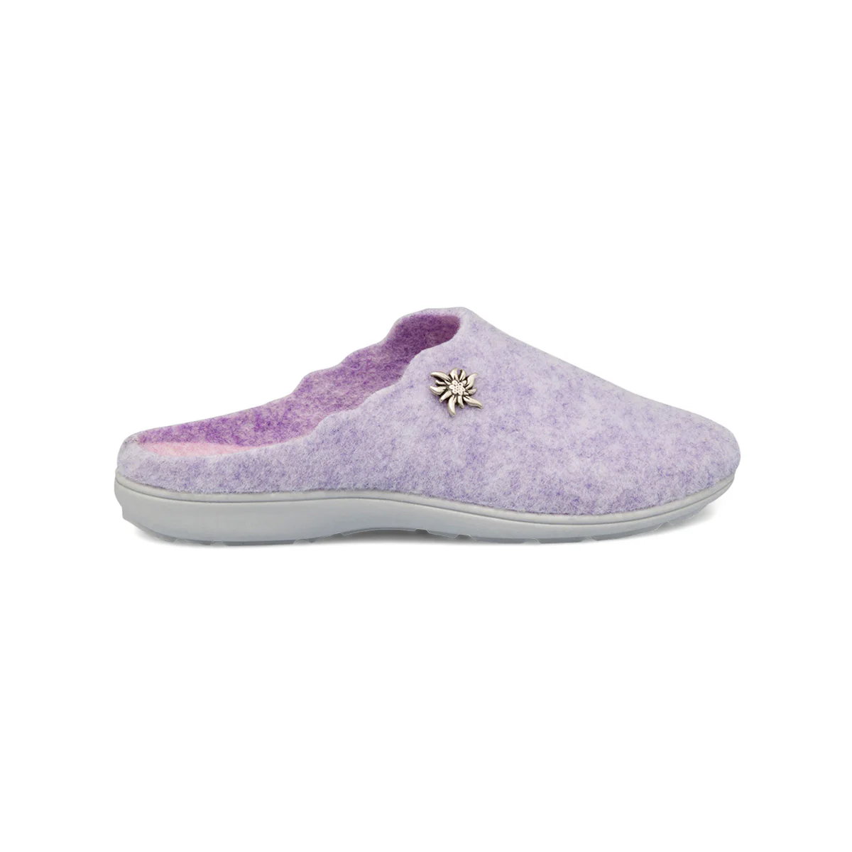 Pantofole lilla da donna con spilletta Italia Trend