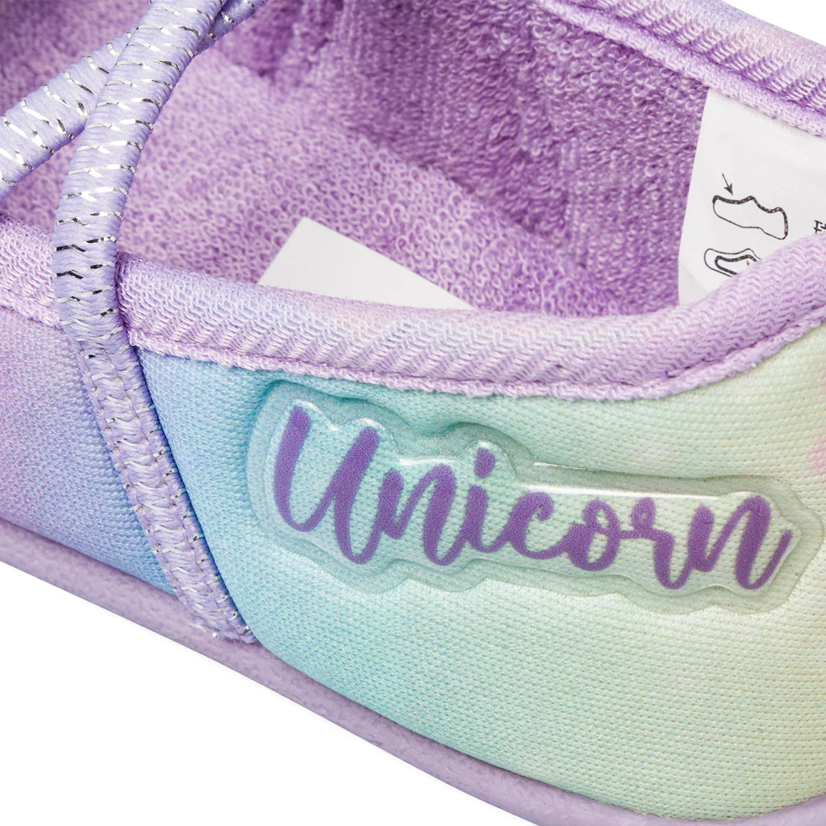 Pantofole lilla e rosa da bambina con stampa Unicorno - Image 6