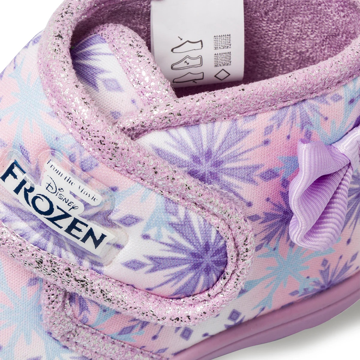 Pantofole lilla glitterate da bambina con Elsa e Anna di Frozen - Image 6