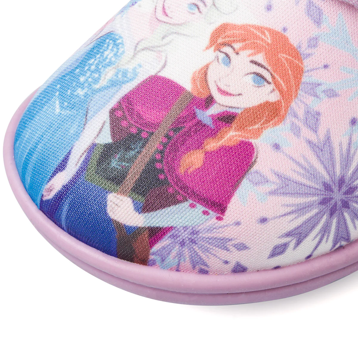 Pantofole lilla glitterate da bambina con Elsa e Anna di Frozen - Image 5