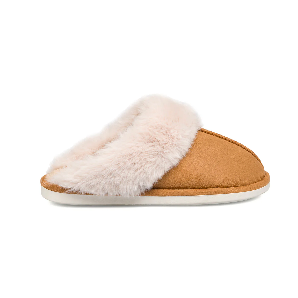 Pantofole marrone chiaro da donna con pelliccia sintetica Lora Ferres