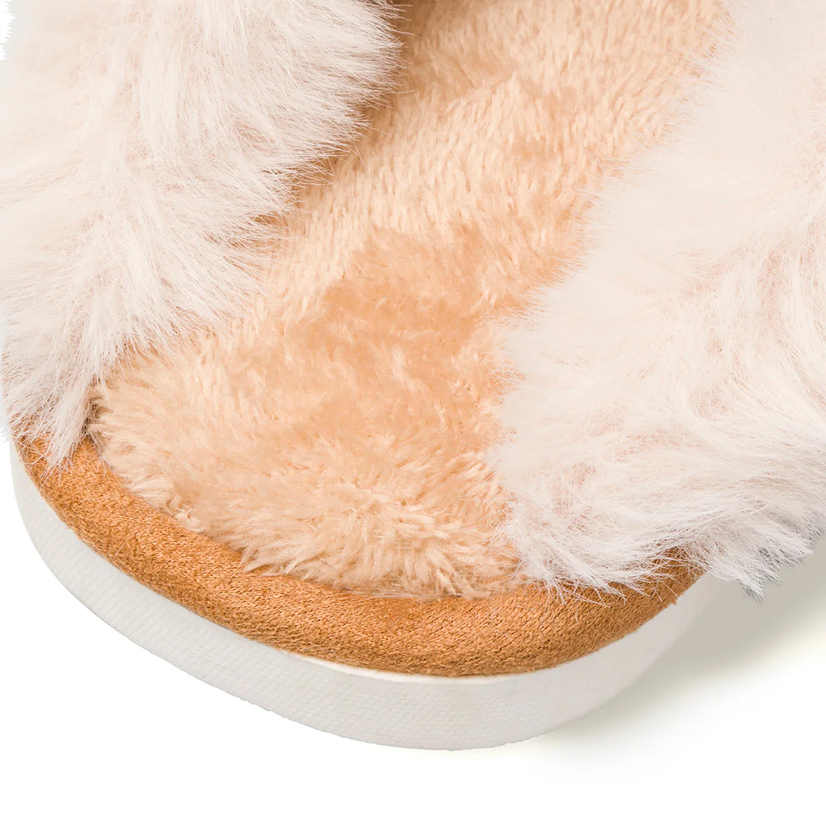 Pantofole marrone chiaro da donna con pelliccia sintetica Lora Ferres - Image 6