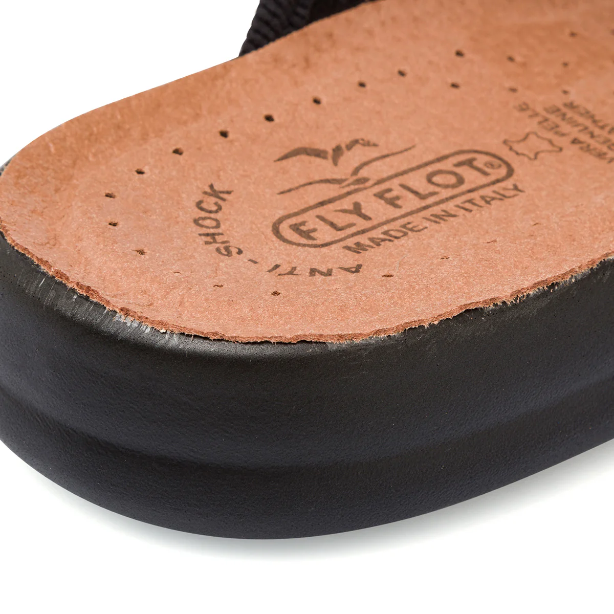 Pantofole marroni da uomo con sottopiede anti-shock in pelle Fly Flot - Image 6