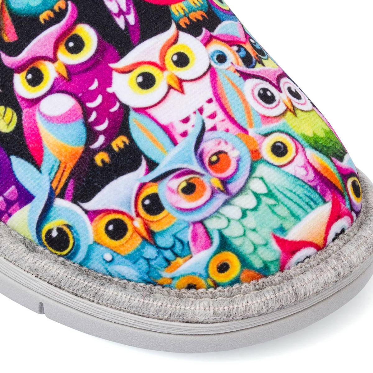Pantofole multicolori da Donna con stampa gufi Italia Trend - Image 4