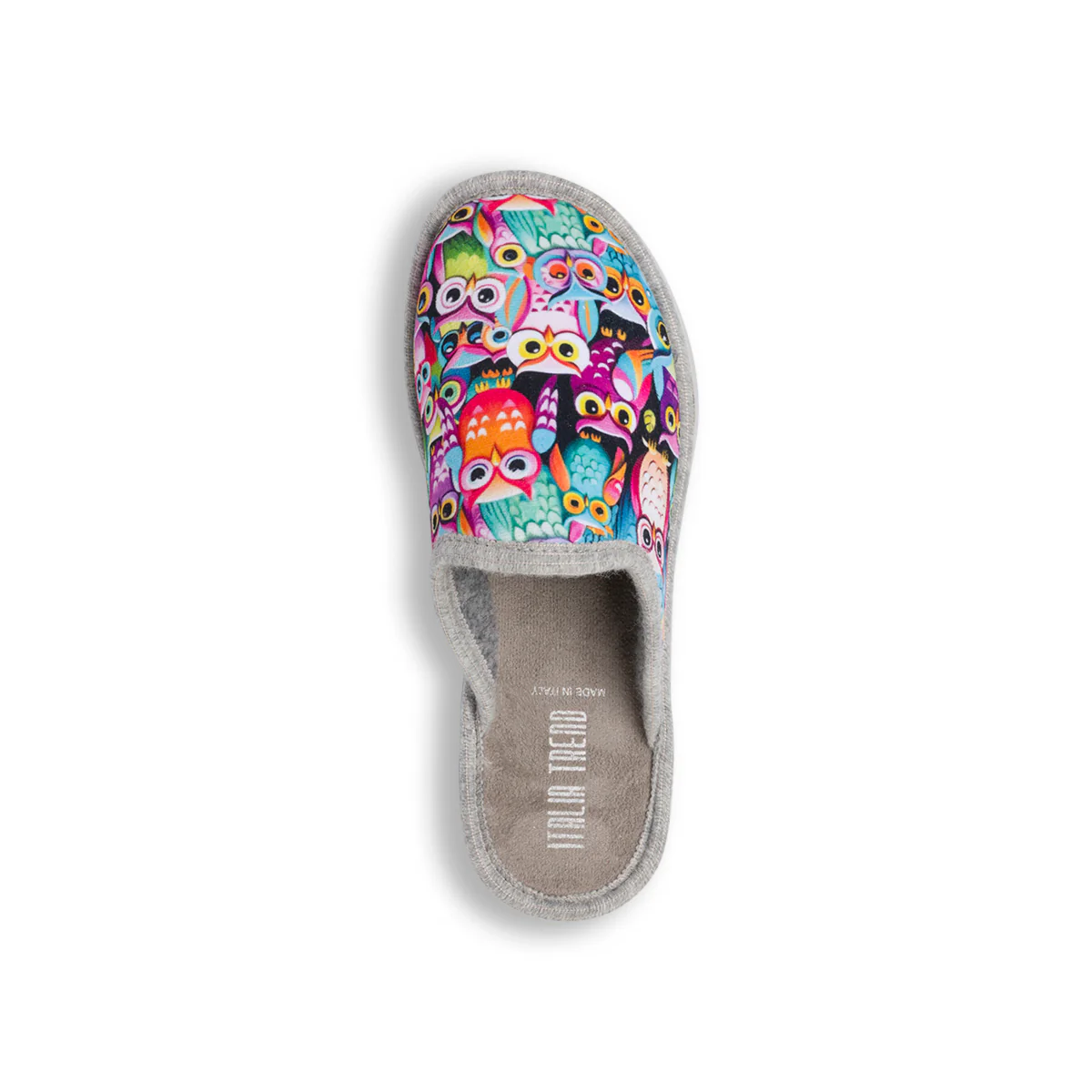 Pantofole multicolori da Donna con stampa gufi Italia Trend - Image 5