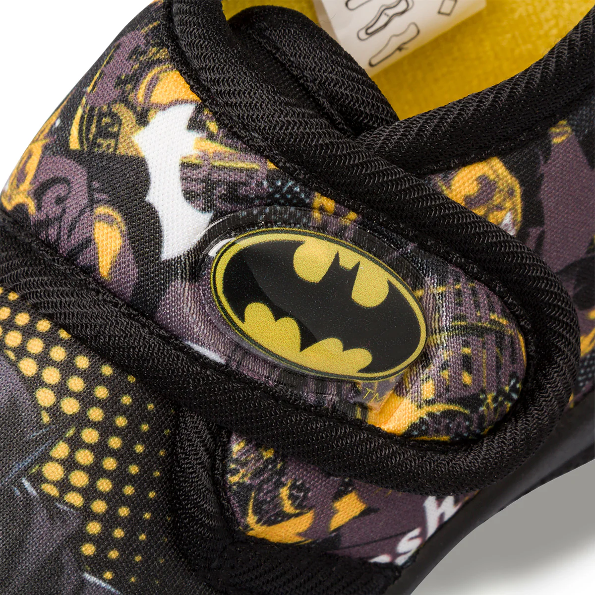 Pantofole nere da bambino con stampa Batman - Image 6
