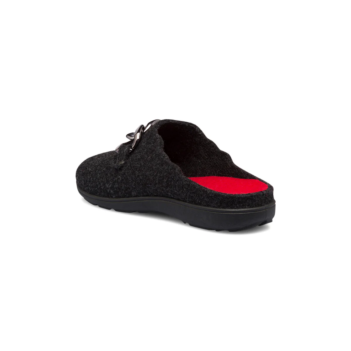 Pantofole nere da donna con maxi-catena Italia Trend - Image 3