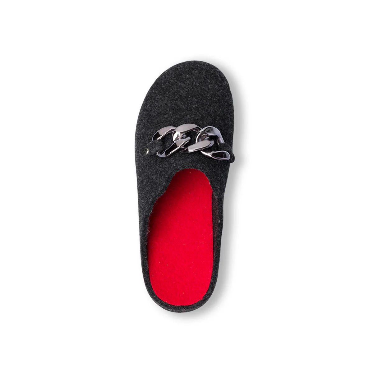 Pantofole nere da donna con maxi-catena Italia Trend - Image 8