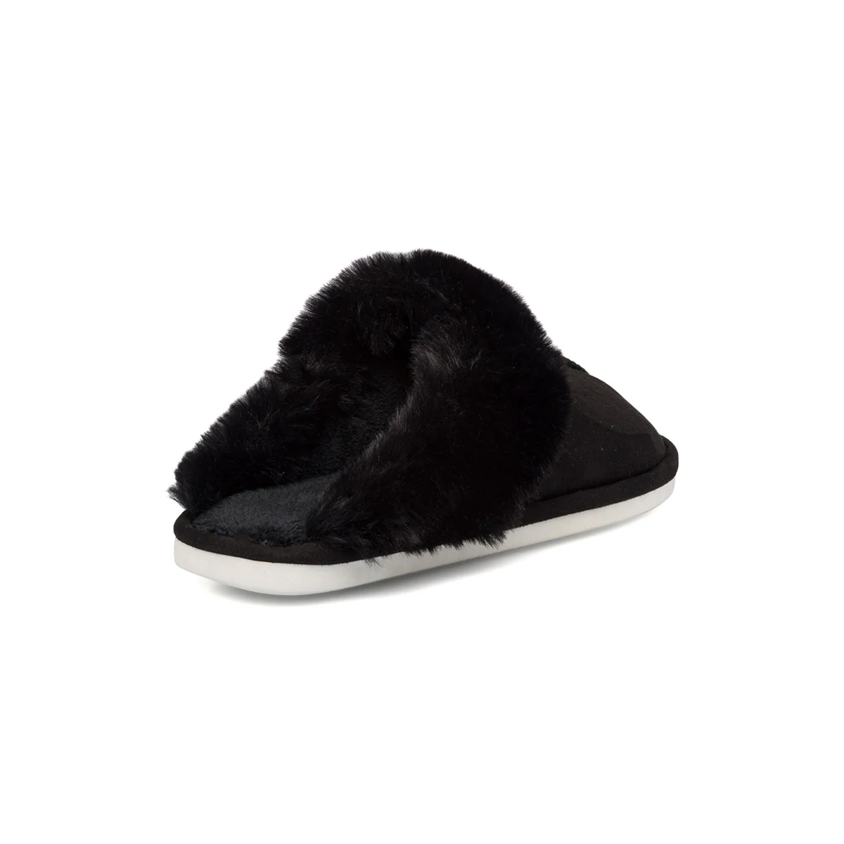 Pantofole nere da donna con pelliccia sintetica Lora Ferres - Image 3
