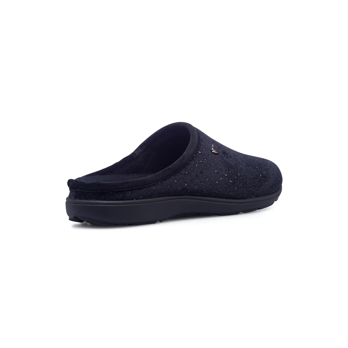 Pantofole nere da donna in tessuto con strass Italia Trend - Image 3