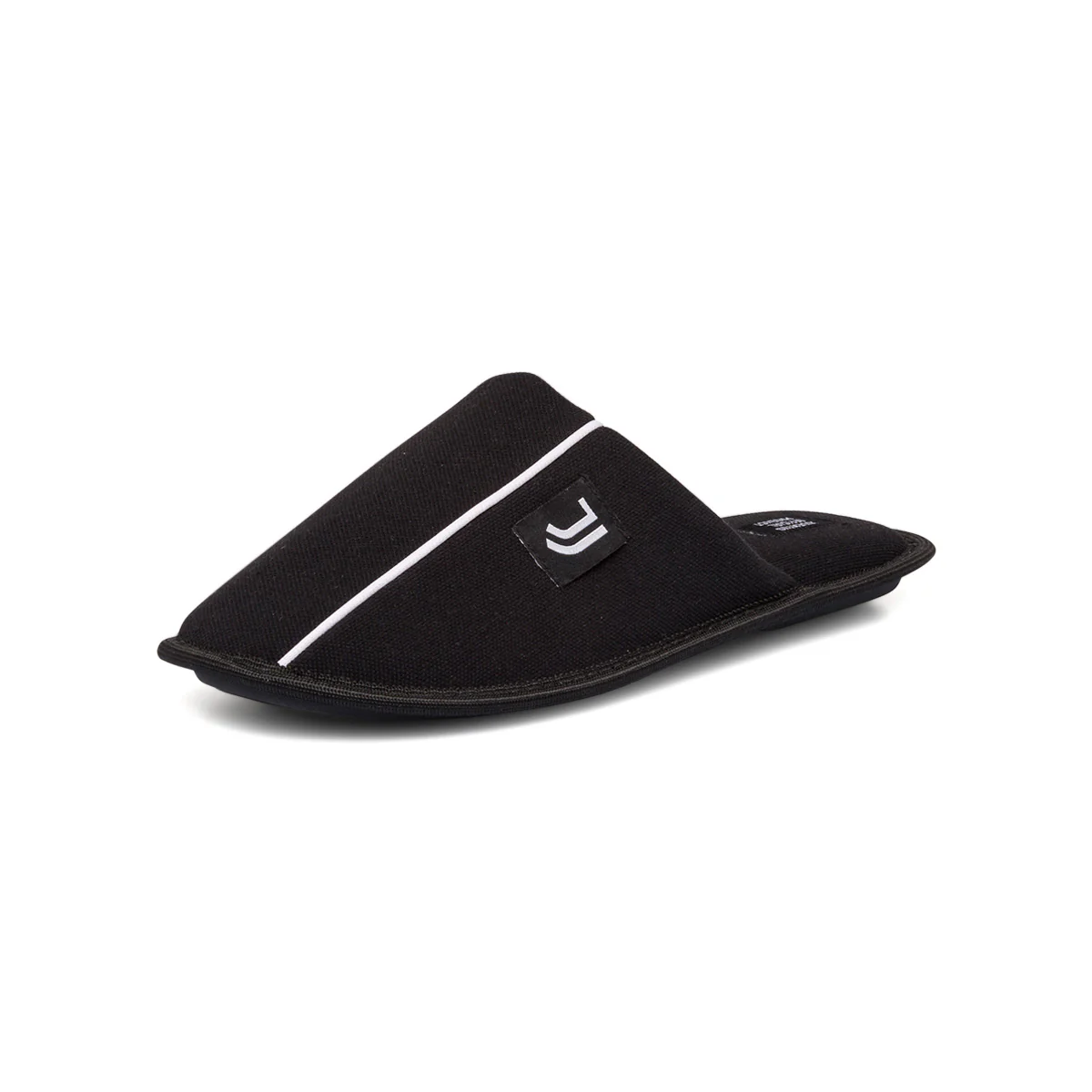 Pantofole nere da uomo con logo Juventus - Image 2